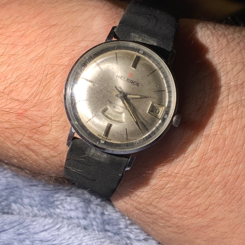 Vintage Self-Winding Helbros Day Date Watch